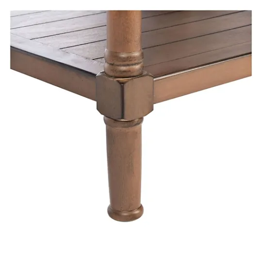 Kirkland's Home Natural Geometric Industrial Pull Accent Table- Accent & End Tables