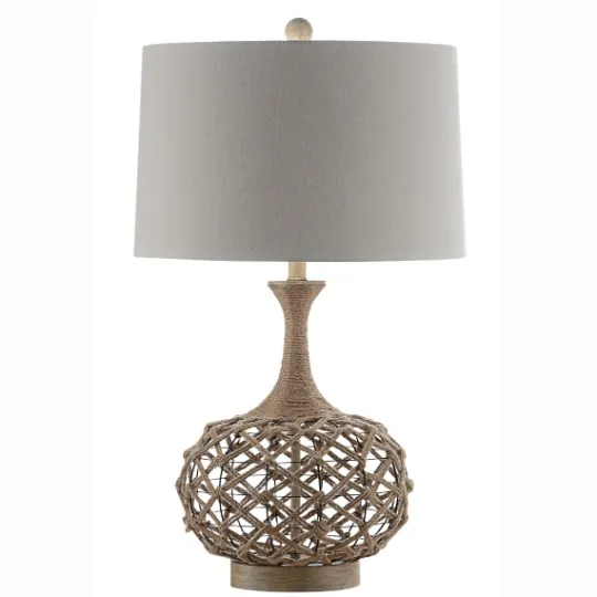 Kirkland's Home Natural Hemp Rope Coastal Table Lamp- Table Lamps