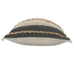 Kirkland's Home Natural Jute Braided Stripe Throw Pillow, 20 In.- Pillows