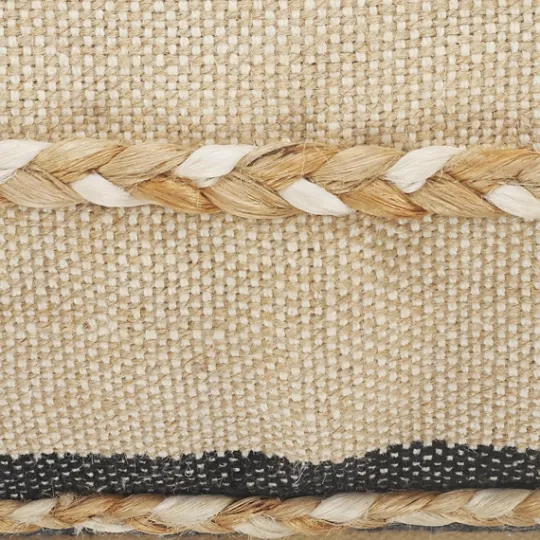 Kirkland's Home Natural Jute Braided Stripe Lumbar Pillow- Pillows