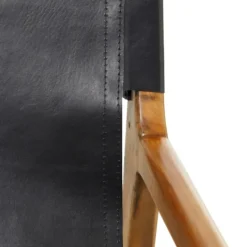 Kirkland's Home Natural Leather Sling Accent Chair- Accent Chairs