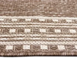 Kirkland's Home Natural Linear Macy Indoor/Outdoor Area Rug, 4X7- Outdoor Rugs
