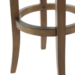 Kirkland's Home Natural Linen And Wood Bar Stools, Set Of 2- Bar Stools & Counter Height Stools