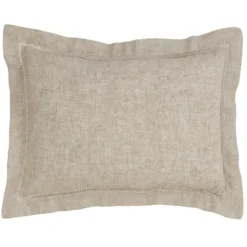 Kirkland's Home Natural Linen Down Hemstitched Lumbar Pillow- Pillows