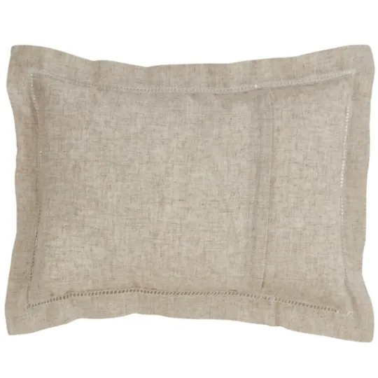 Kirkland's Home Natural Linen Down Hemstitched Lumbar Pillow- Pillows