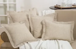Kirkland's Home Natural Linen Down Hemstitched Lumbar Pillow- Pillows