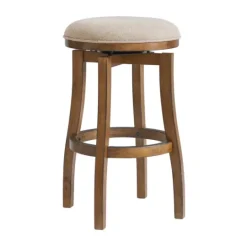 Kirkland's Home Natural Linen 2-Pc. Barrel Base Bar Stool Set- Bar Stools & Counter Height Stools