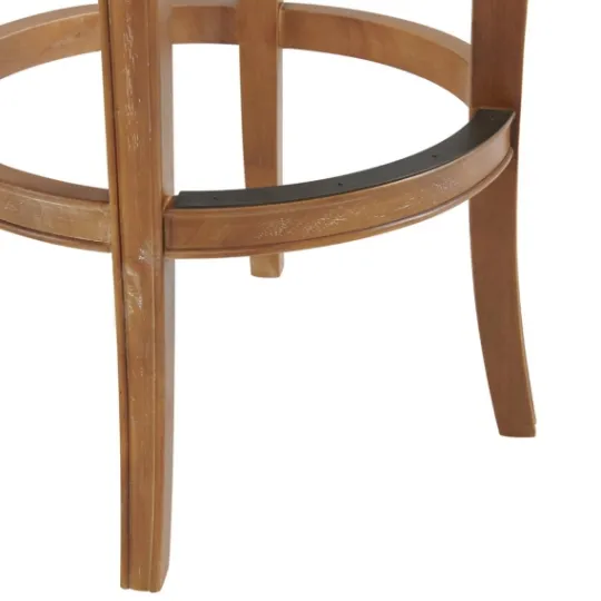 Kirkland's Home Natural Linen Upholstered Swivel Bar Stool- Bar Stools & Counter Height Stools