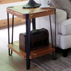 Kirkland's Home Natural Live Edge Acacia Wood Accent Table- Accent & End Tables
