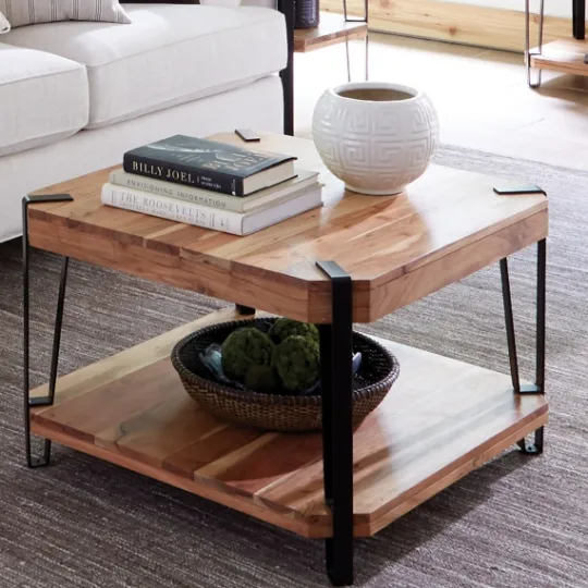 Kirkland's Home Natural Live Edge Acacia Wood Coffee Table- Coffee Tables