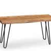 Kirkland's Home Natural Live Edge Hairpin Legs Bench, 36 In.- Benches & Ottomans