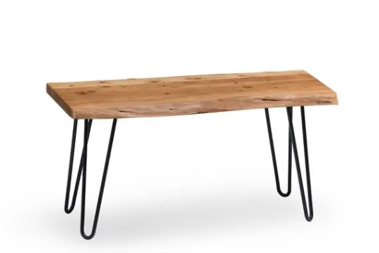 Kirkland's Home Natural Live Edge Hairpin Legs Bench, 36 In.- Benches & Ottomans