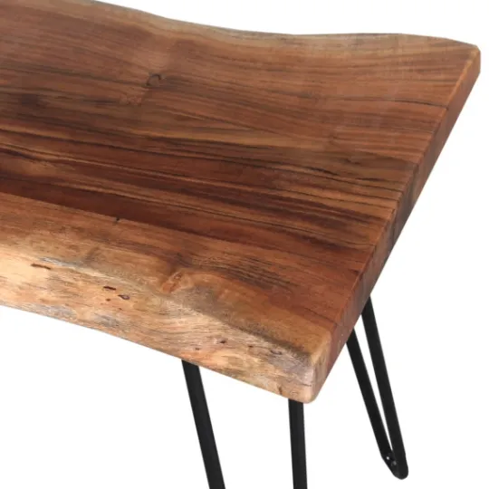 Kirkland's Home Natural Live Edge Hairpin Legs Bench, 36 In.- Benches & Ottomans