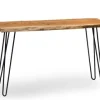 Kirkland's Home Natural Live Edge Hairpin Legs Console Table- Console Tables