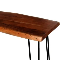Kirkland's Home Natural Live Edge Hairpin Legs Console Table- Console Tables