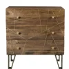 Kirkland's Home Natural Mango Wood Chest With Brass Inlay- Dressers & Chests
