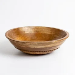 Kirkland's Home Natural Mango Wood Decorative Bowl- Decorative Bowls & Jars