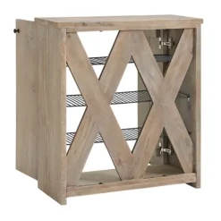 Kirkland's Home Natural Mango Wood Shoe Cubbie- Entryway Furniture