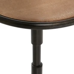 Kirkland's Home Natural Pine And Gray Metal Accent Table, 21 In.- Accent & End Tables