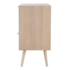 Kirkland's Home Natural Pine And Rat Single Door Cabinet- Cabinets & Sideboards
