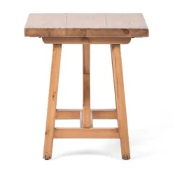 Kirkland's Home Natural Pine Wood Trellis Accent Table- Accent & End Tables