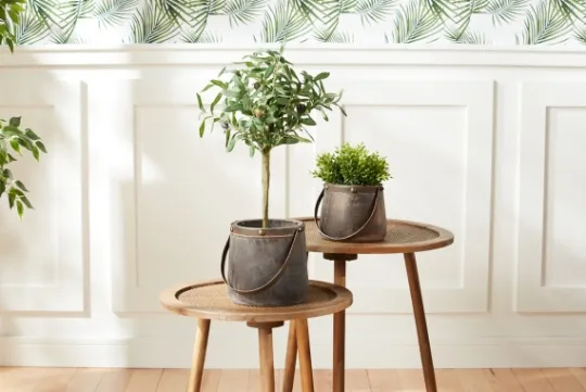 Kirkland's Home Natural Rat Tripod Accent Tables, Set Of 3- Accent & End Tables