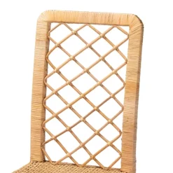 Kirkland's Home Natural Rat Woven Back Dining Chairs, Set Of 2- Dining Chairs
