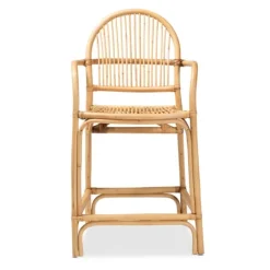 Kirkland's Home Natural Rat Woven Seat Counter Stool- Bar Stools & Counter Height Stools
