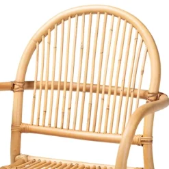 Kirkland's Home Natural Rat Woven Seat Counter Stool- Bar Stools & Counter Height Stools