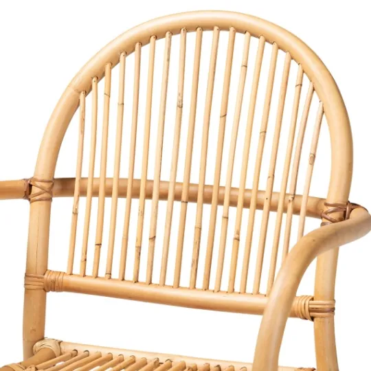 Kirkland's Home Natural Rat Woven Seat Counter Stool- Bar Stools & Counter Height Stools