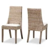 Kirkland's Home Natural Rattan High Back Dining Chairs, Set Of 2- Dining Chairs