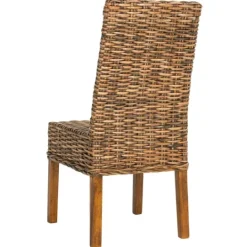 Kirkland's Home Natural Rattan Wood Woven 2-Pc. Dining Chair Set- Dining Chairs