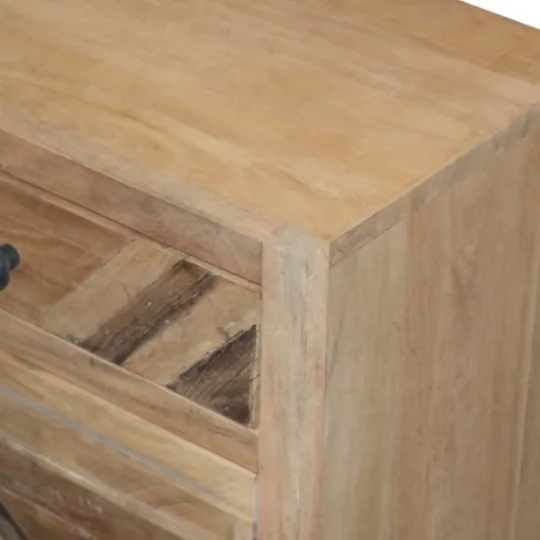 Kirkland's Home Natural Reclaimed Wood Diagonal Slats Nights D- Nightstands