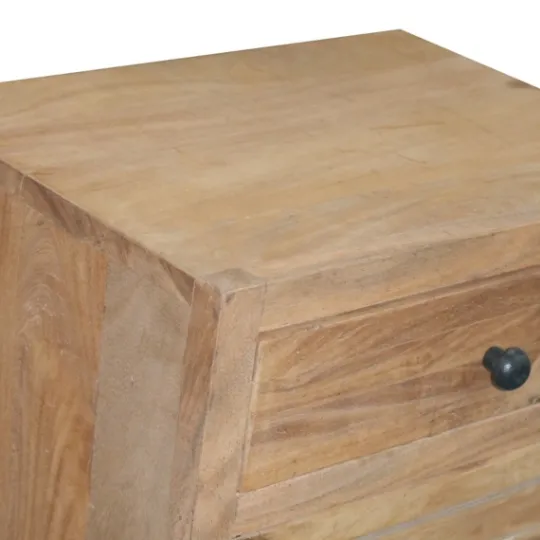 Kirkland's Home Natural Reclaimed Wood Diagonal Slats Nights D- Nightstands
