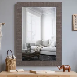 Kirkland's Home Natural Rectangular Frame Wall Mirror- Decorative Mirrors