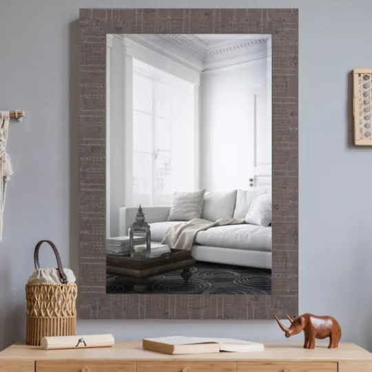 Kirkland's Home Natural Rectangular Frame Wall Mirror- Decorative Mirrors