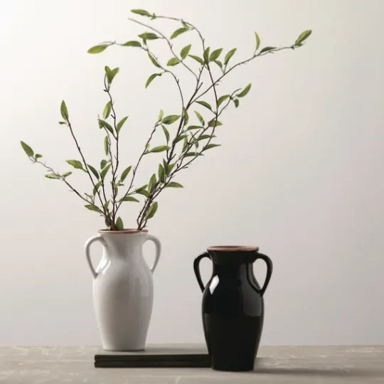 Kirkland's Home Natural Rimmed Onyx Urn Vase- Vases