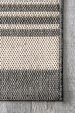 Kirkland's Home Natural Robin Stripe Outdoor Area Rug, 6X9- Outdoor Rugs
