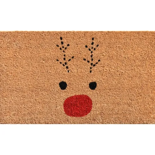 Kirkland's Home Natural Rudolph Coir And Vinyl Doormat, 29 In.- Doormats