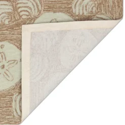 Kirkland's Home Natural Sand Dollar Outdoor Accent Rug- Outdoor Rugs