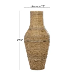 Kirkland's Home Natural Seagrass Tapered Coastal Vase, 27 In.- Vases