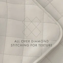 Kirkland's Home Natural Stitched Diamond 2-Pc. Twin Quilt Set- Quilts