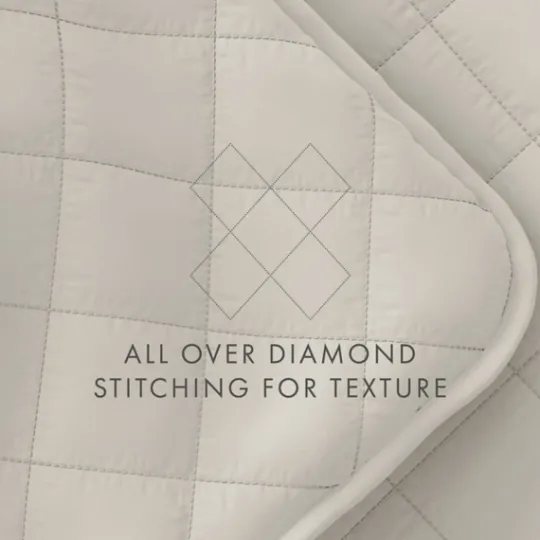Kirkland's Home Natural Stitched Diamond 2-Pc. Twin Quilt Set- Quilts
