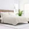 Kirkland's Home Natural Stitched Floral 3-Pc. Queen Quilt Set- Quilts