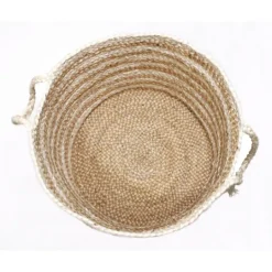 Kirkland's Home Natural Striped Jute Basket With Handles, 19 In.- Baskets & Boxes