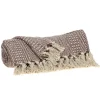 Kirkland's Home Natural Striped Woven Tassel Throw- Blankets & Throws