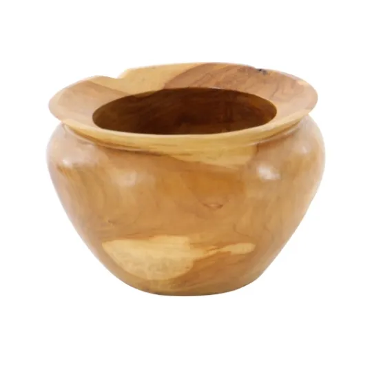 Kirkland's Home Natural Teak Wood Banga Bowl- Decorative Bowls & Jars