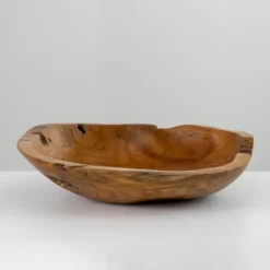 Kirkland's Home Natural Teak Wood Organic Bowl- Decorative Bowls & Jars