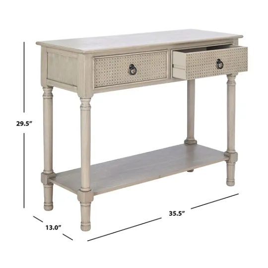 Kirkland's Home Natural Textured 2-Drawer Console Table- Console Tables