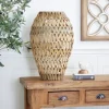 Kirkland's Home Natural Tone Faux Seagrass Coastal Vase- Vases
